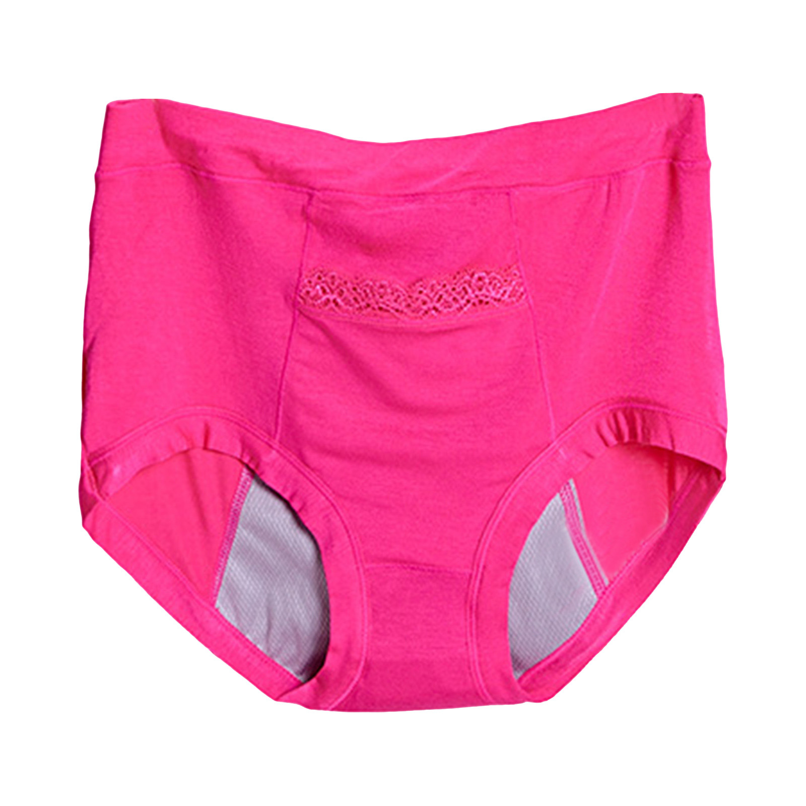 thumbnail image 5 of Braguitas menstruales de cintura alta y antiescapadas para mujer - Ropa interior fisiológica con bolsillo elástico, 5 of 5